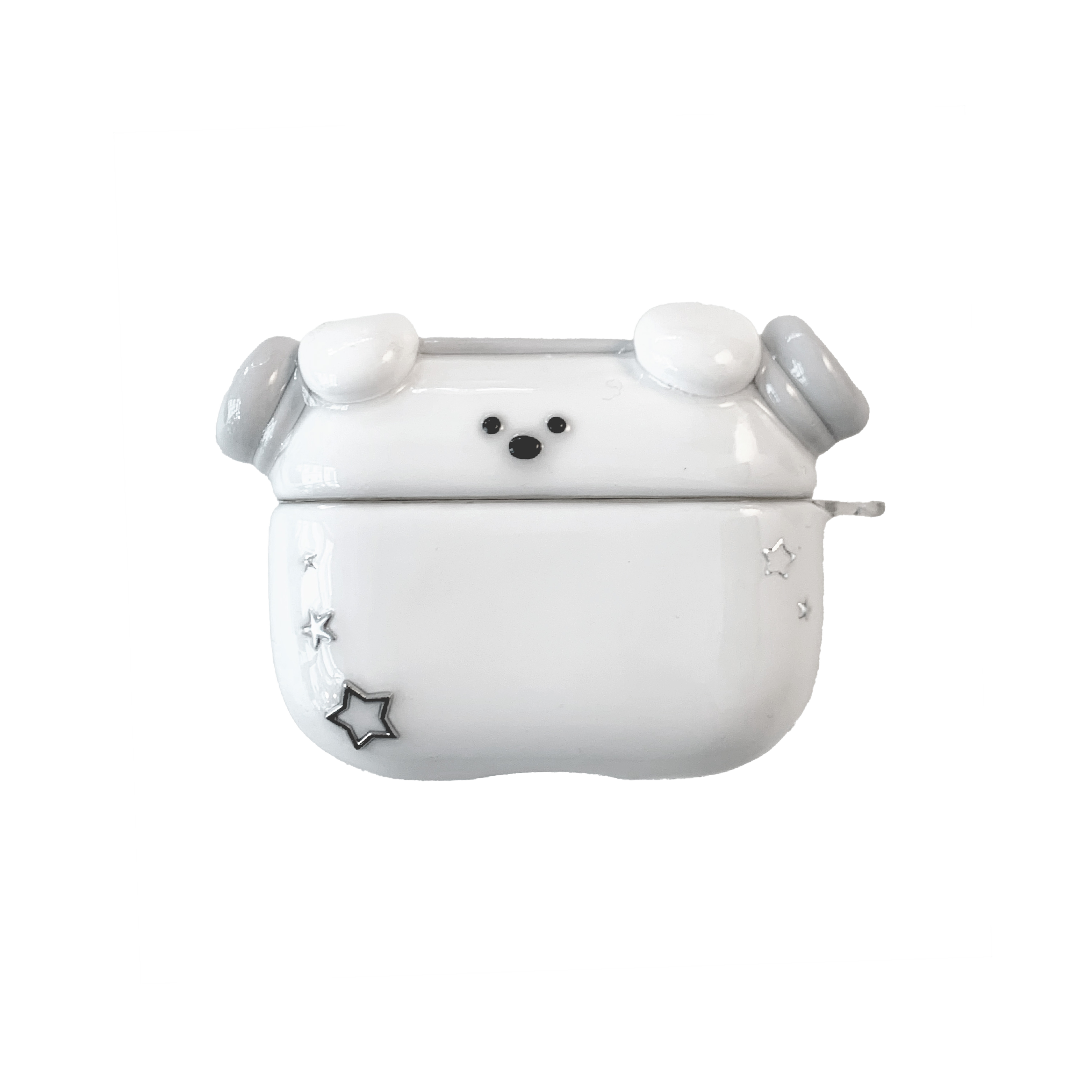 White Dog AirPods Case