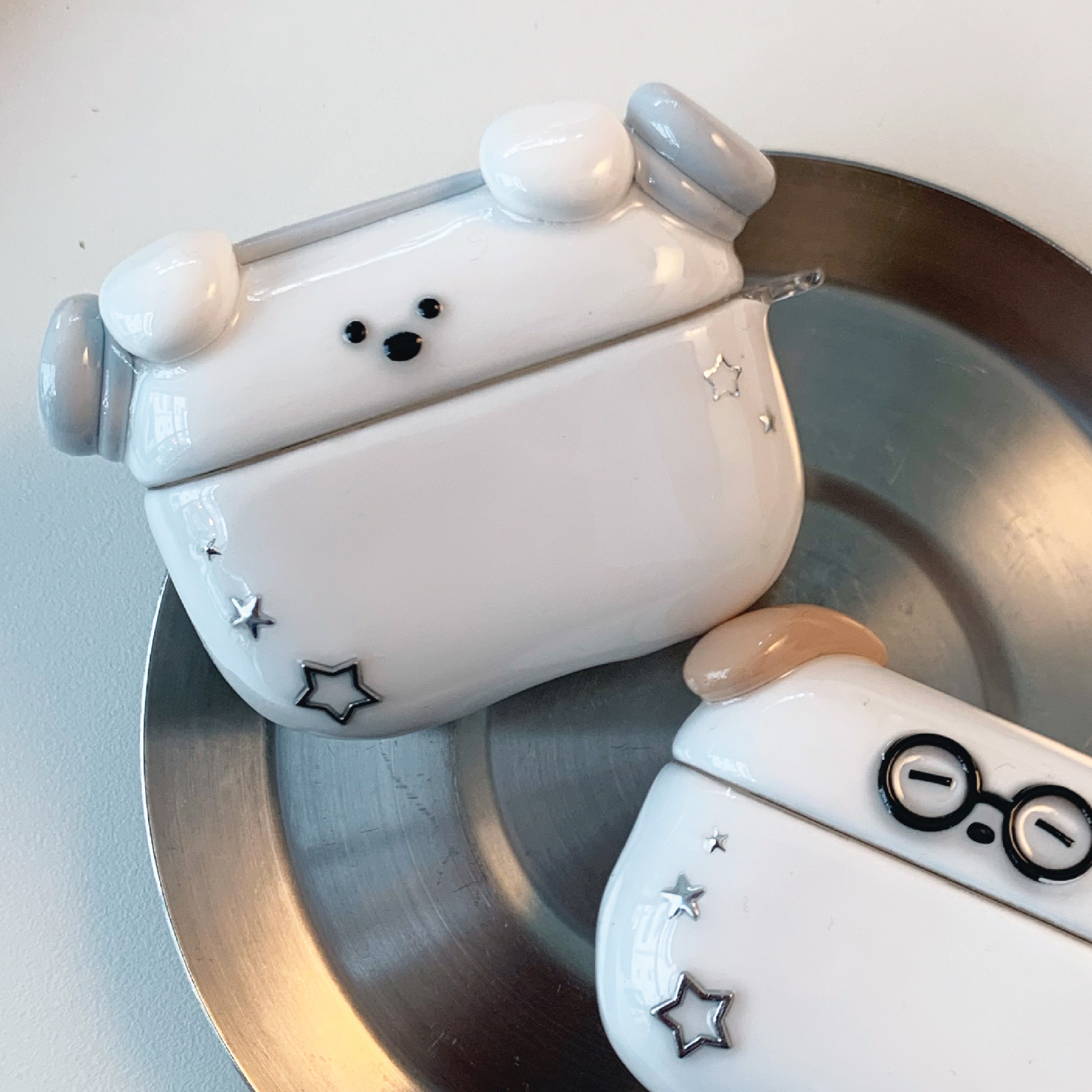 White Dog AirPods Case