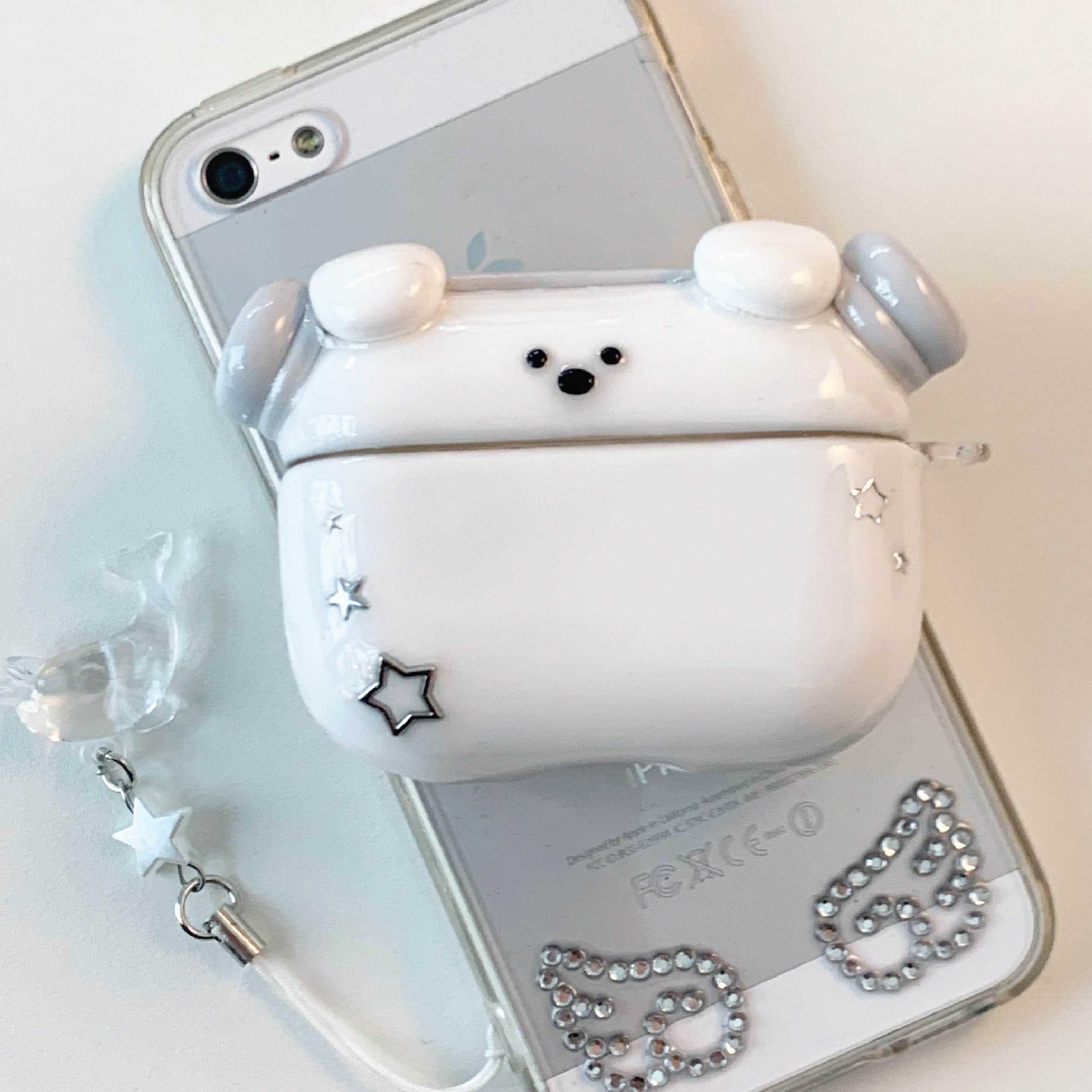 White Dog AirPods Case