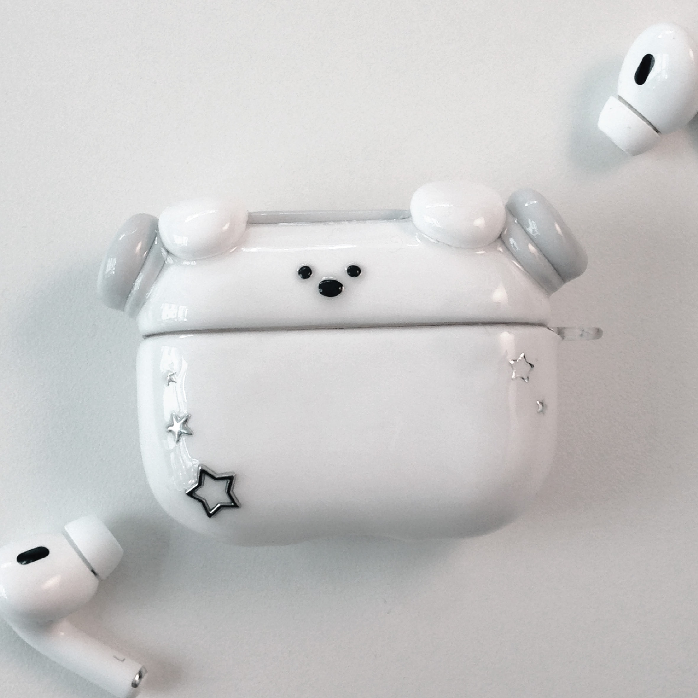 White Dog AirPods Case