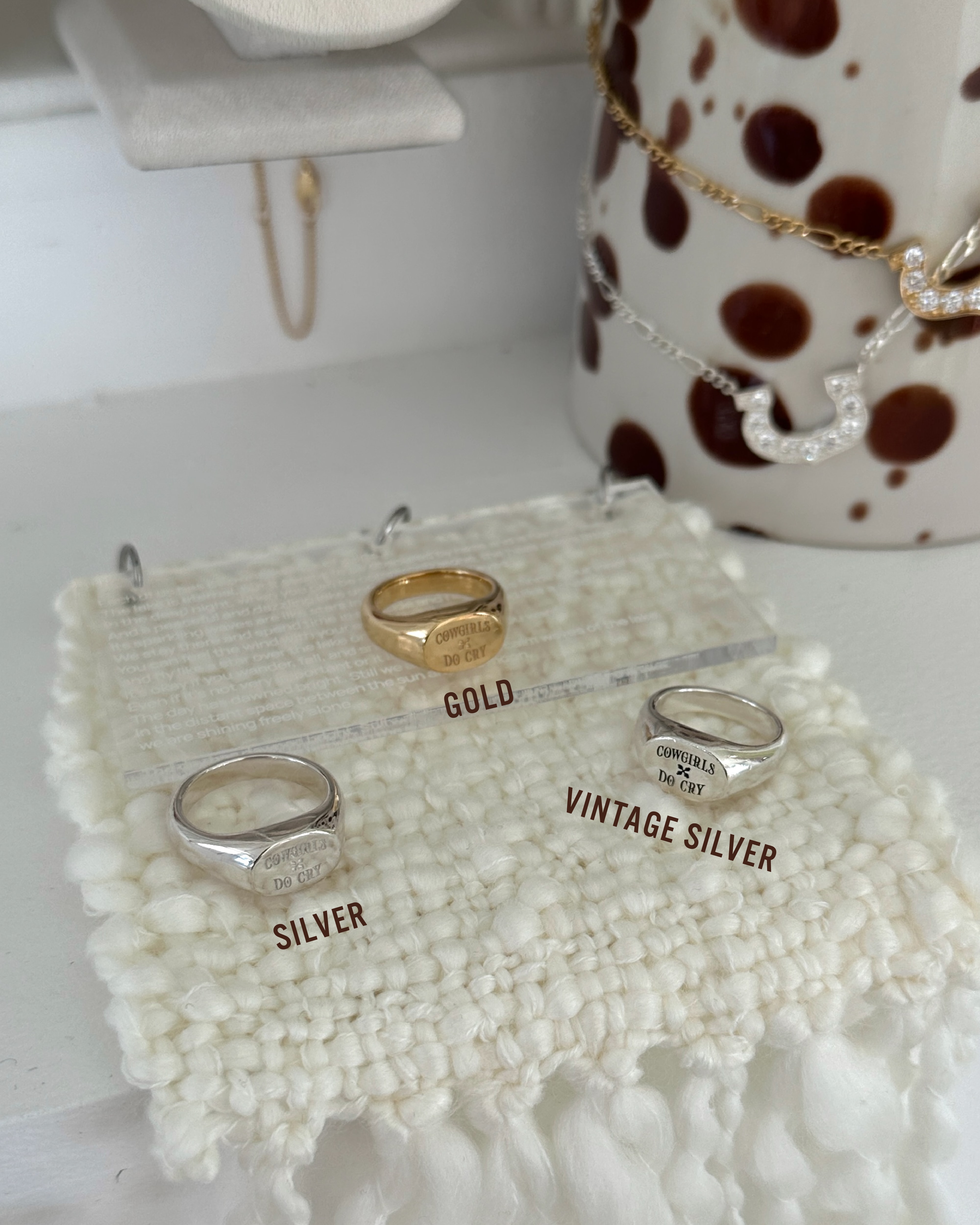 COWGIRLS DO CRY SIGNET RING
