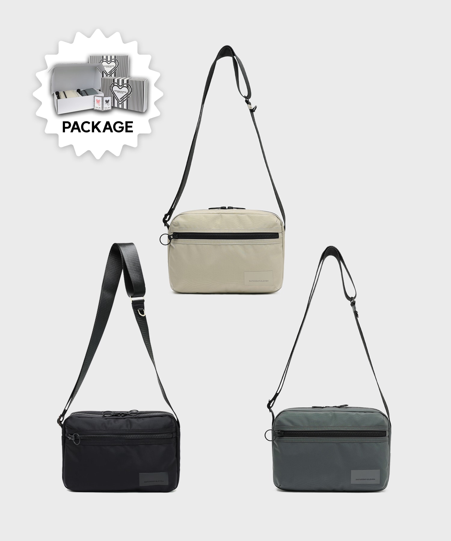 [2-PACK] NO.23 ROBIC AIR CROSS BODY BAG + GIFT BOX(러브클립박스)