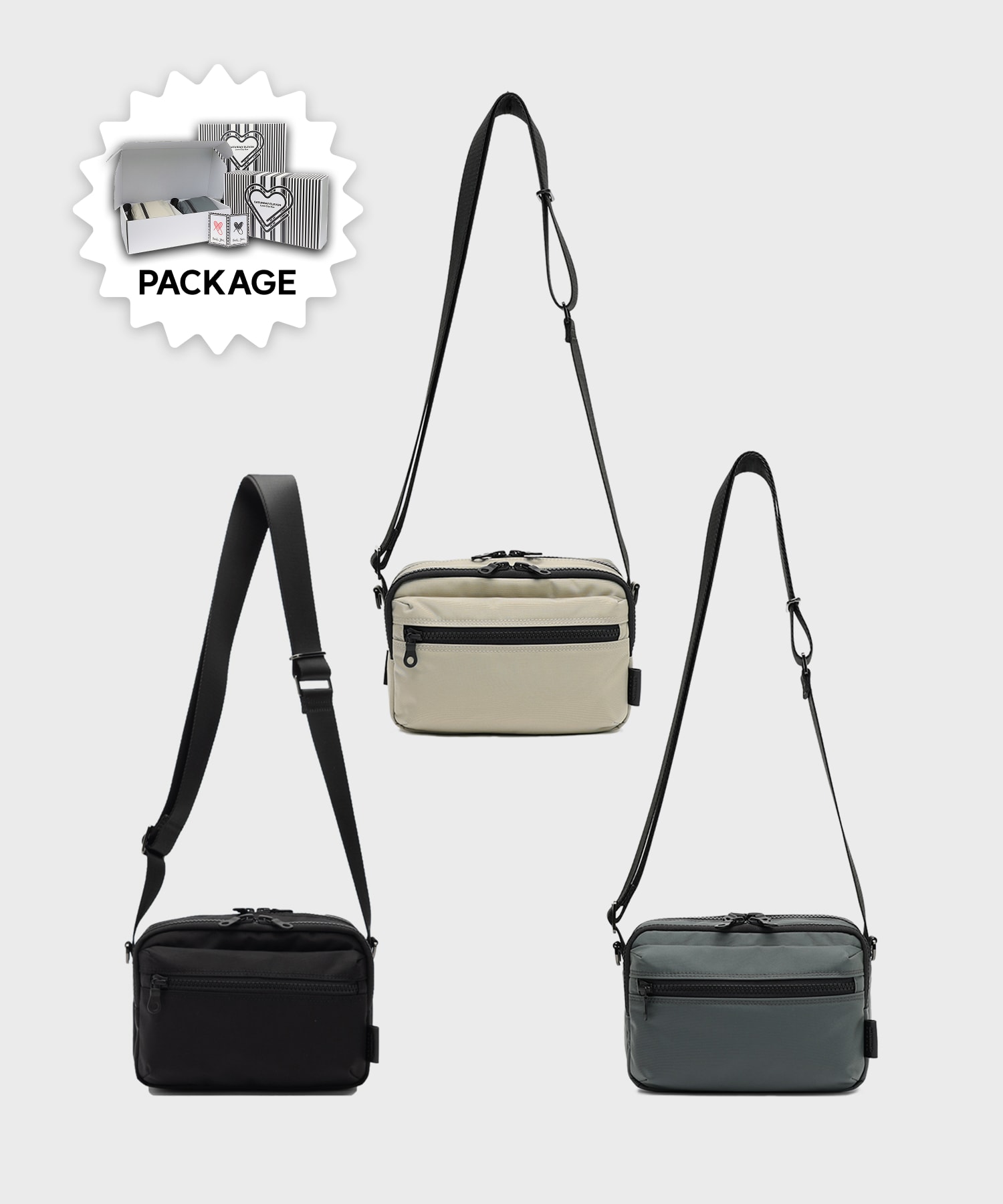 [2-PACK] NO.27 RB MINI CROSS BODY BAG + GIFT BOX(러브클립박스)