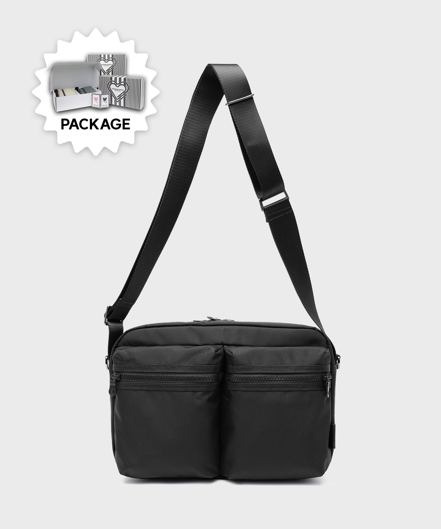 NO.29 RAR 2-POCKET CROSS BODY BAG + GIFT BOX(러브클립박스)