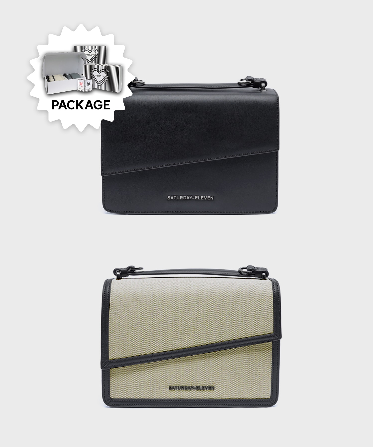 [2-PACK] NO.43 NO.33 HANDLE CROSS BAG + GIFT BOX(러브클립박스)