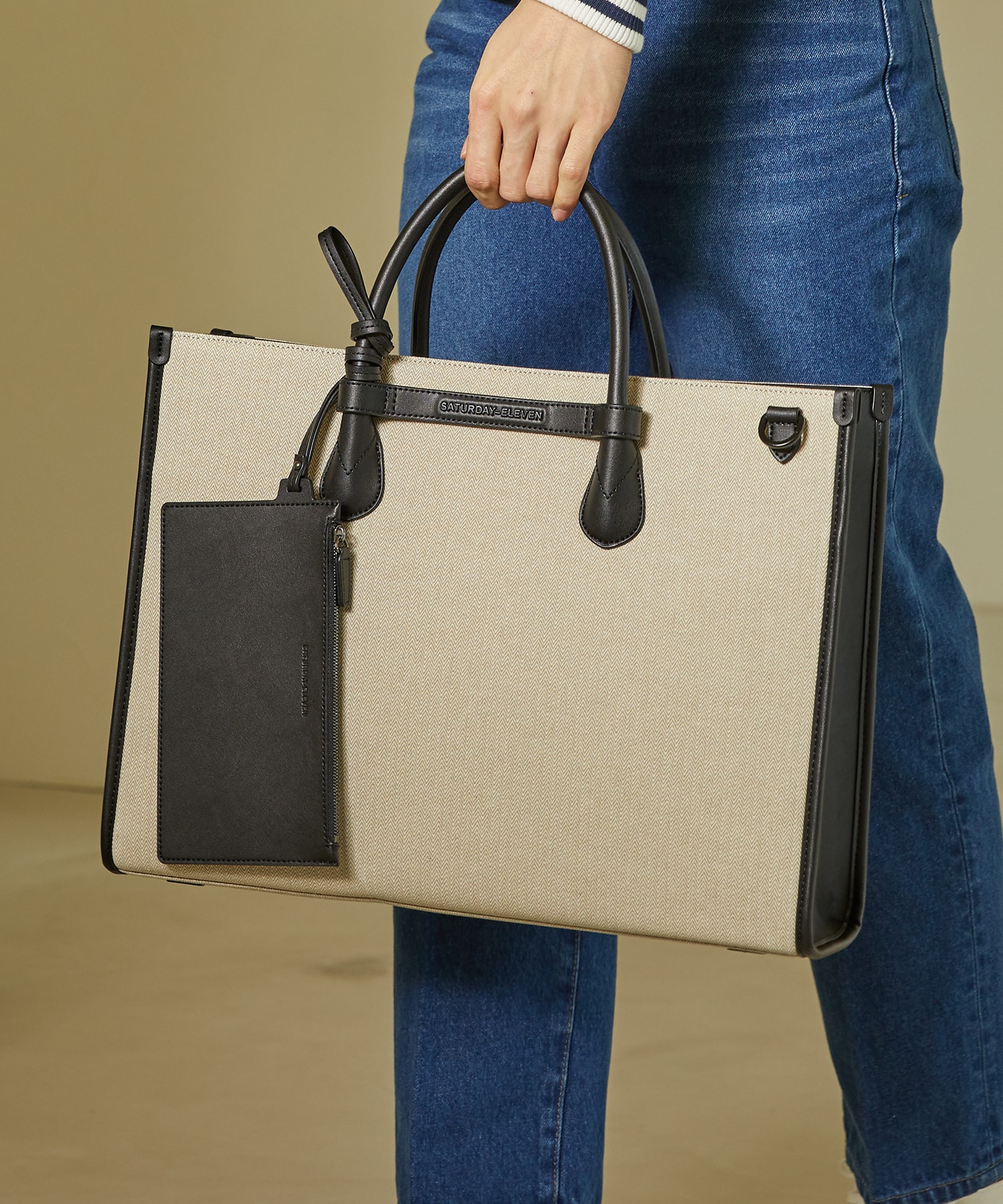 NO.6 HERRINGBONE BRIDGE TOTE