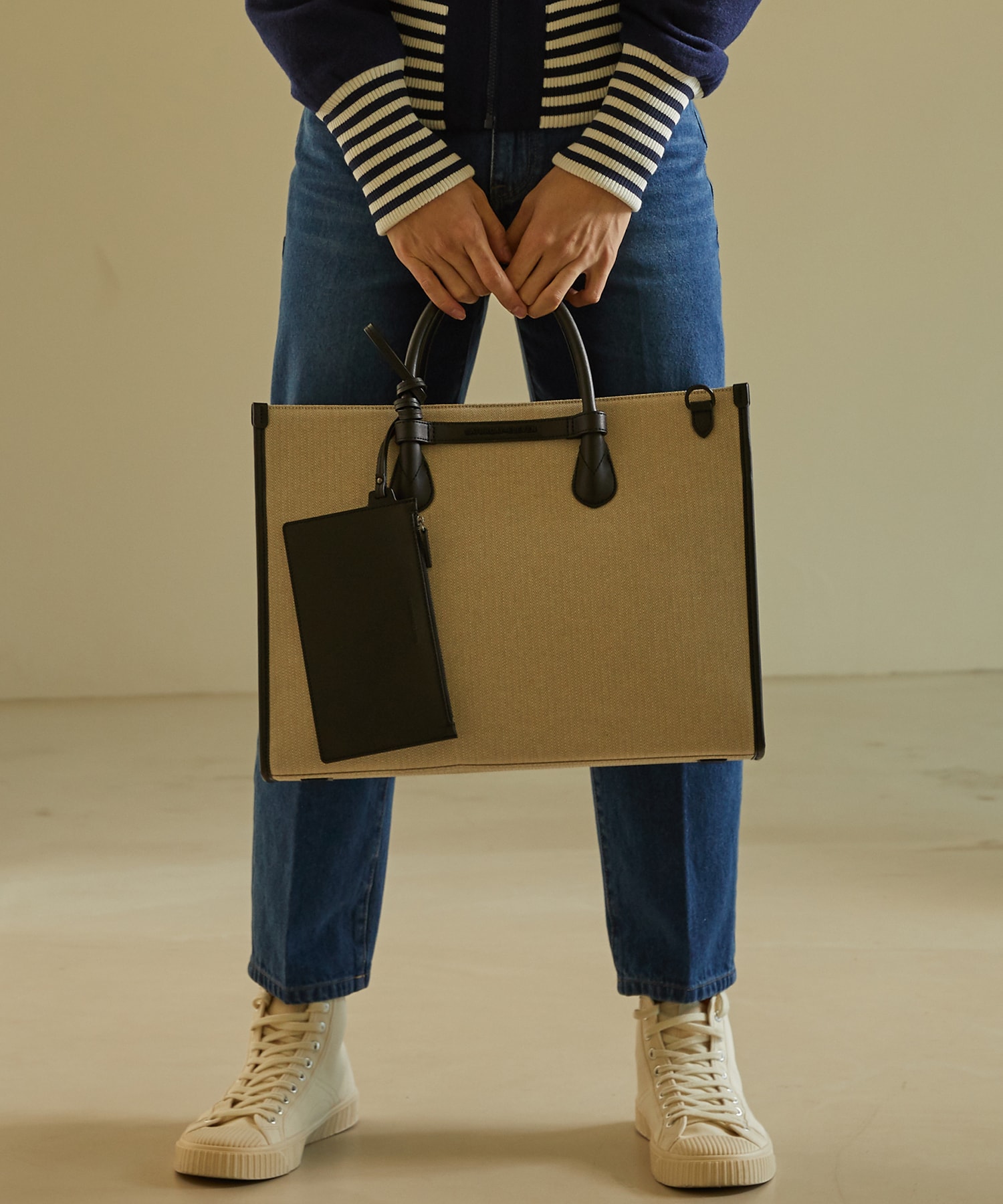 NO.6 HERRINGBONE BRIDGE TOTE