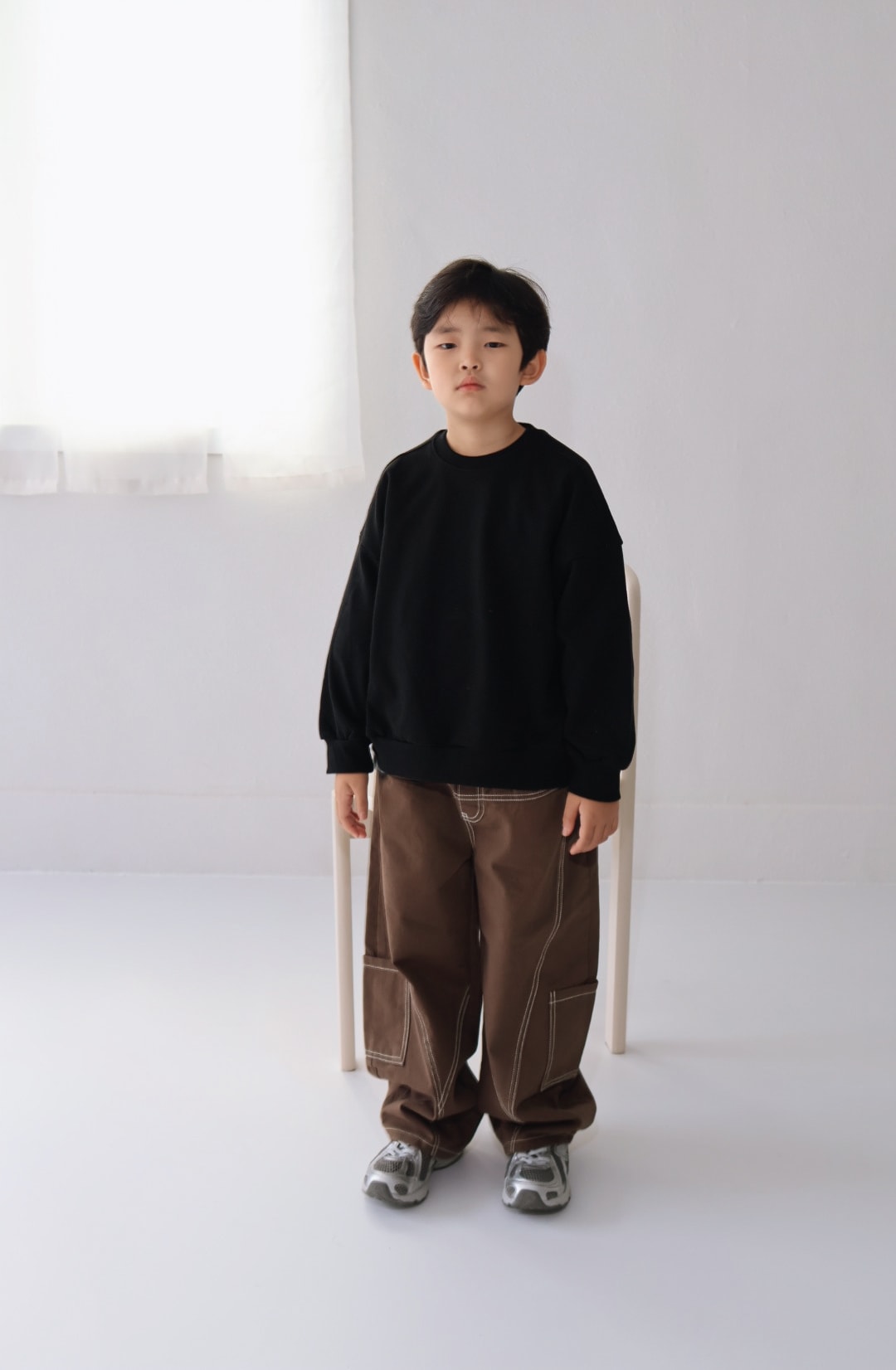 커브드카고와이드팬츠