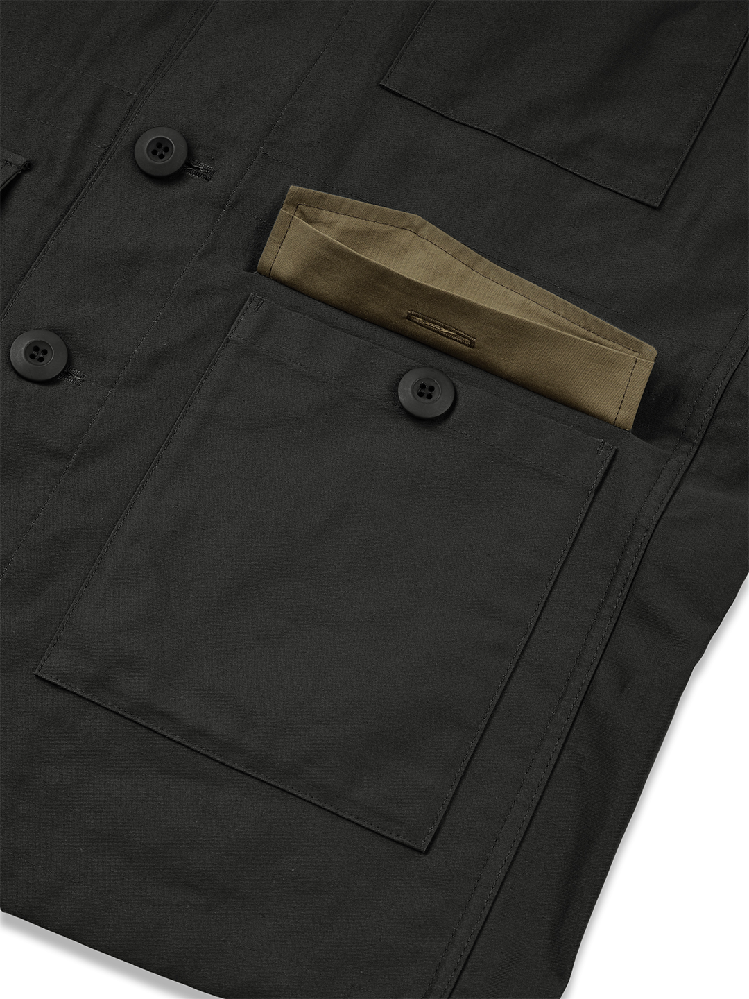 Moleskin Field Jacket, Black