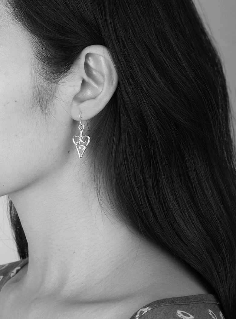 Papyrus Heart Earrings