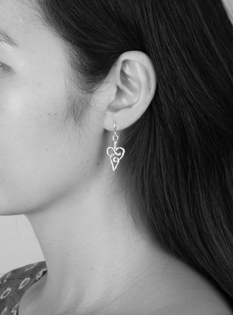 Papyrus Heart Earrings