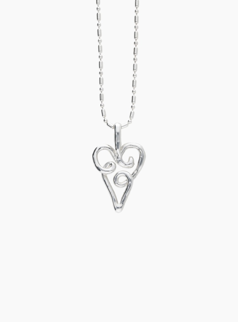 Papyrus Heart Pendant Necklace Long