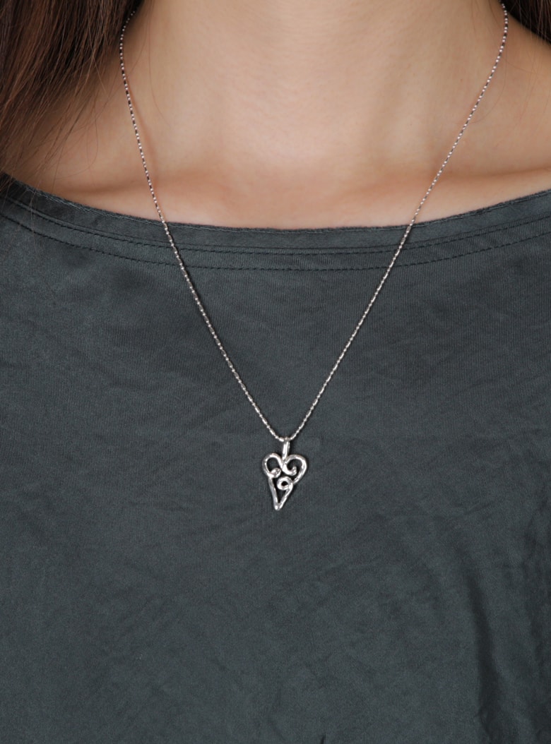 Papyrus Heart Pendant Necklace Long