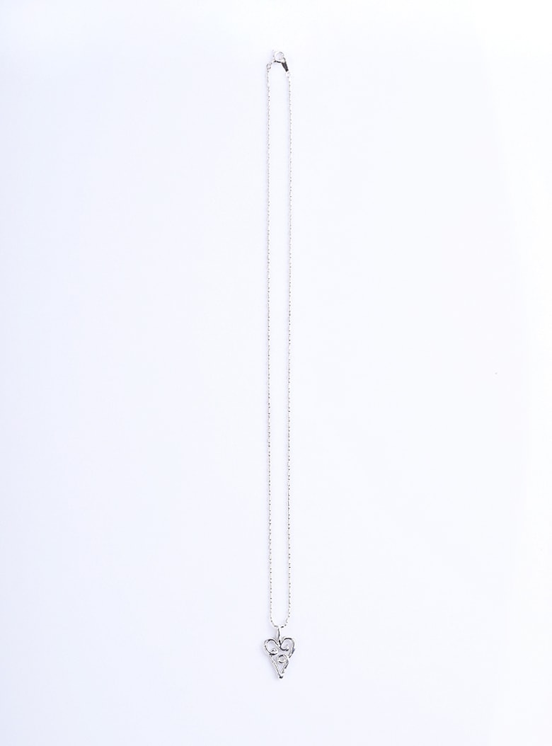 Papyrus Heart Pendant Necklace Long