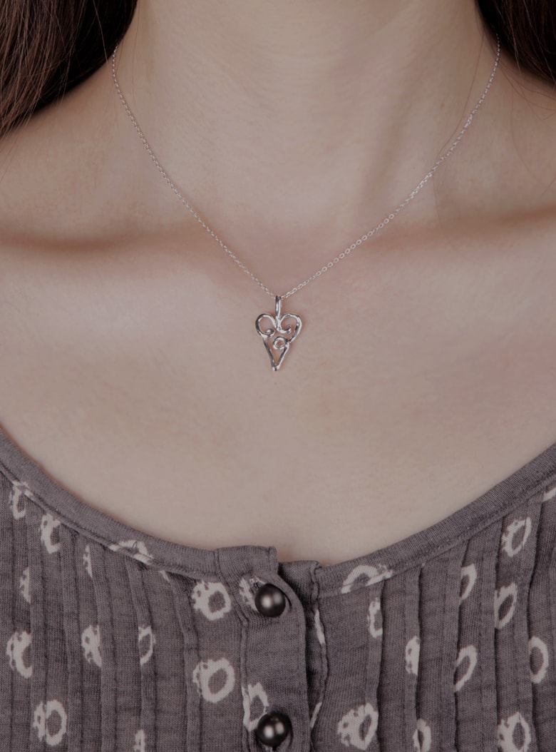 Papyrus Heart Pendant Necklace
