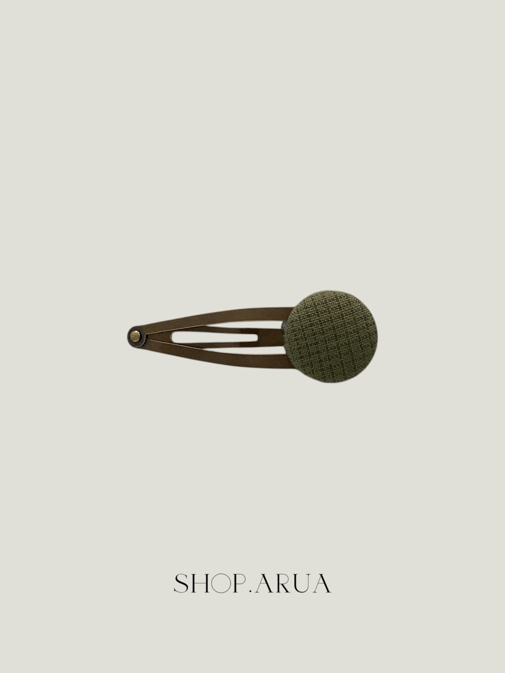 Mini Check Hairpin - Olive Green