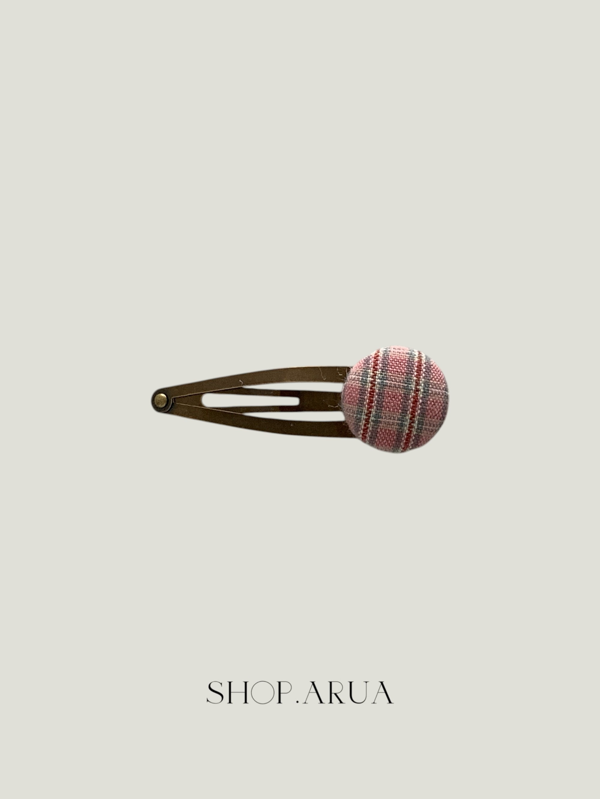 Mini Check Hairpin - Pink