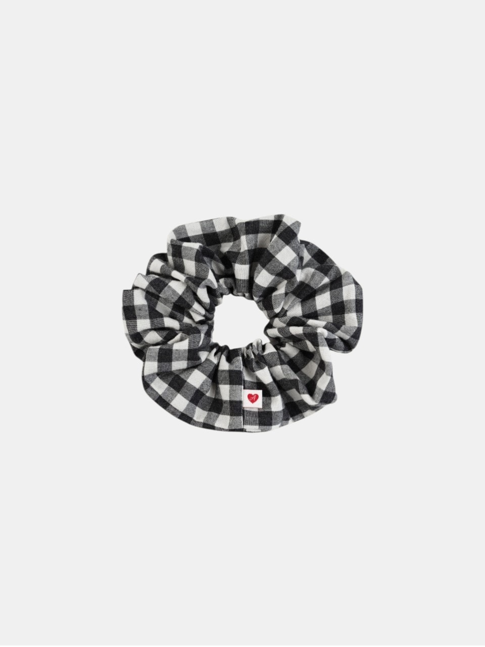 Black Check Scrunchie