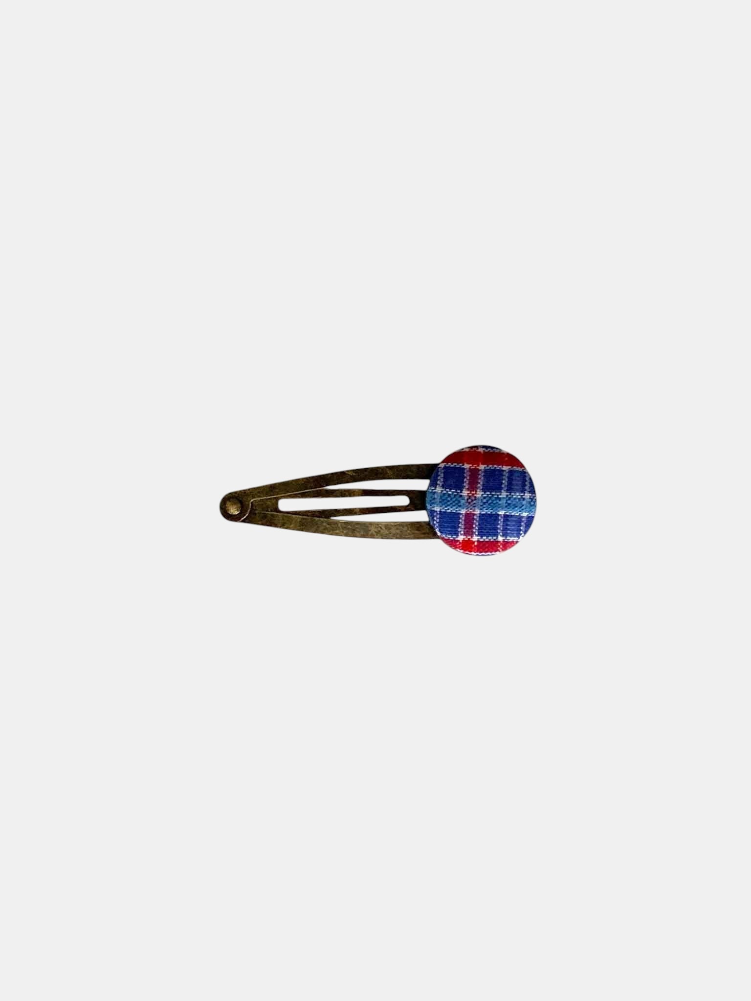 Navy Tartan Hairpin