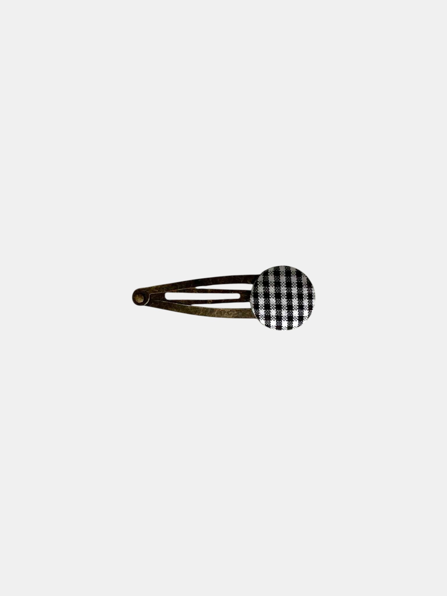 Black Gingham Hairpin