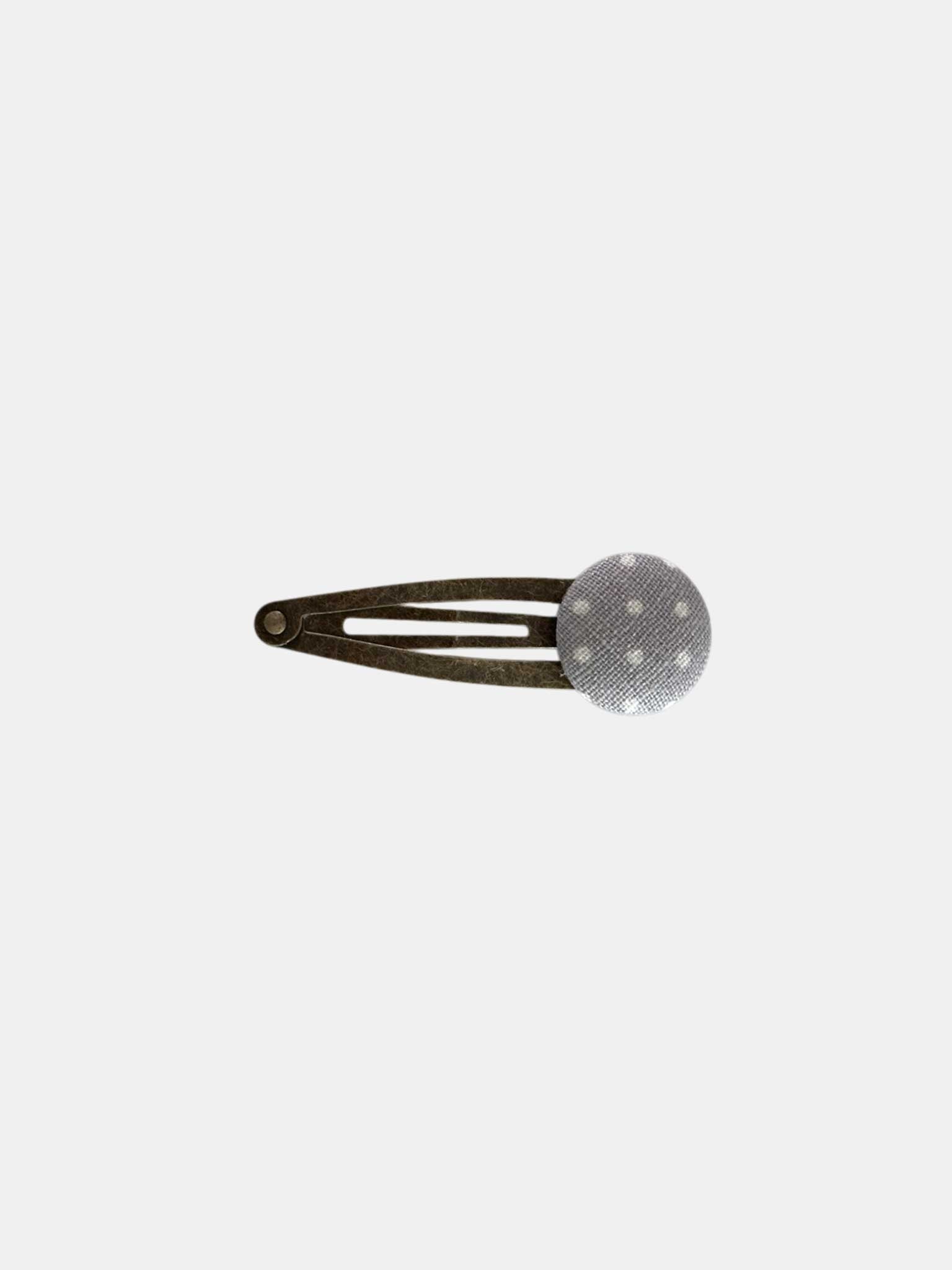 Dot Button Hairpin - Gray