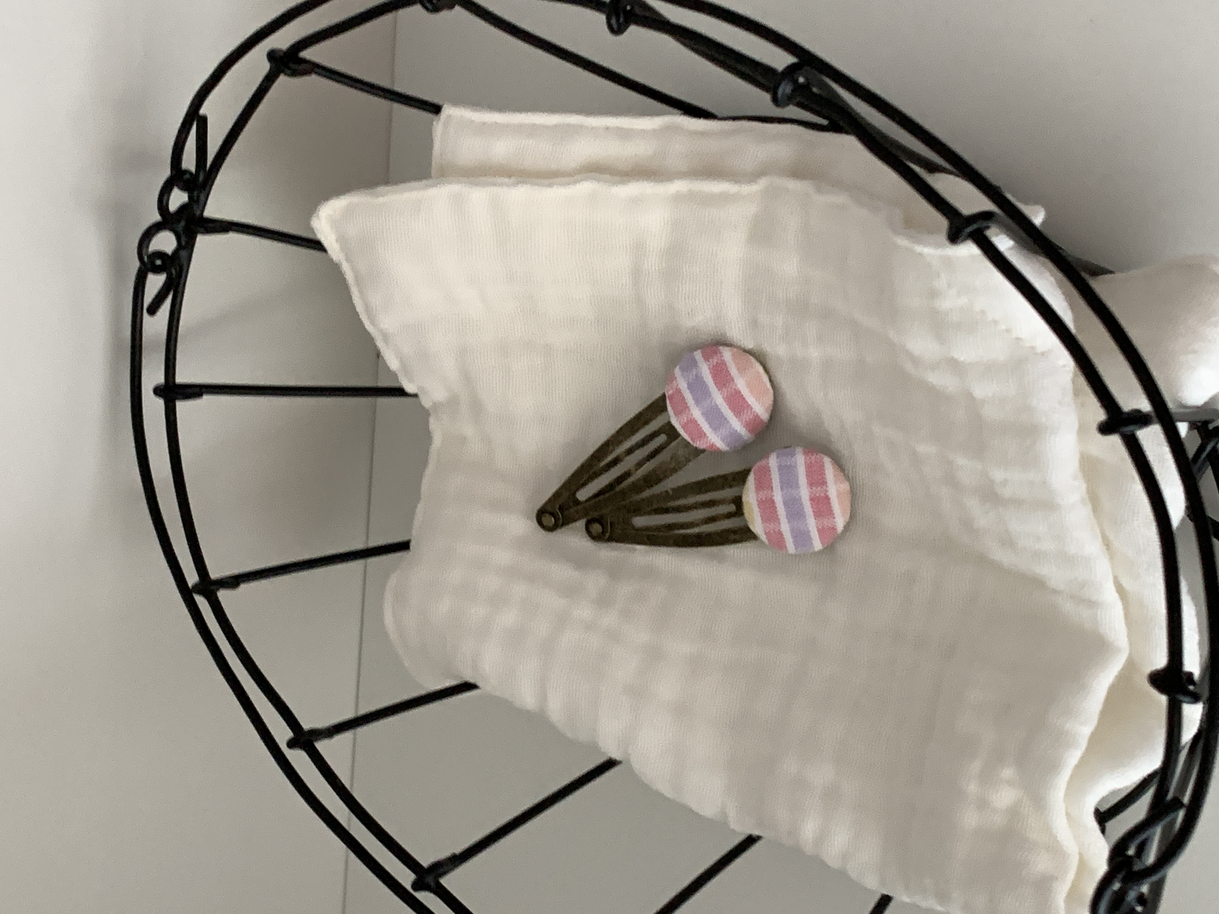 Lavender Check Hairpin