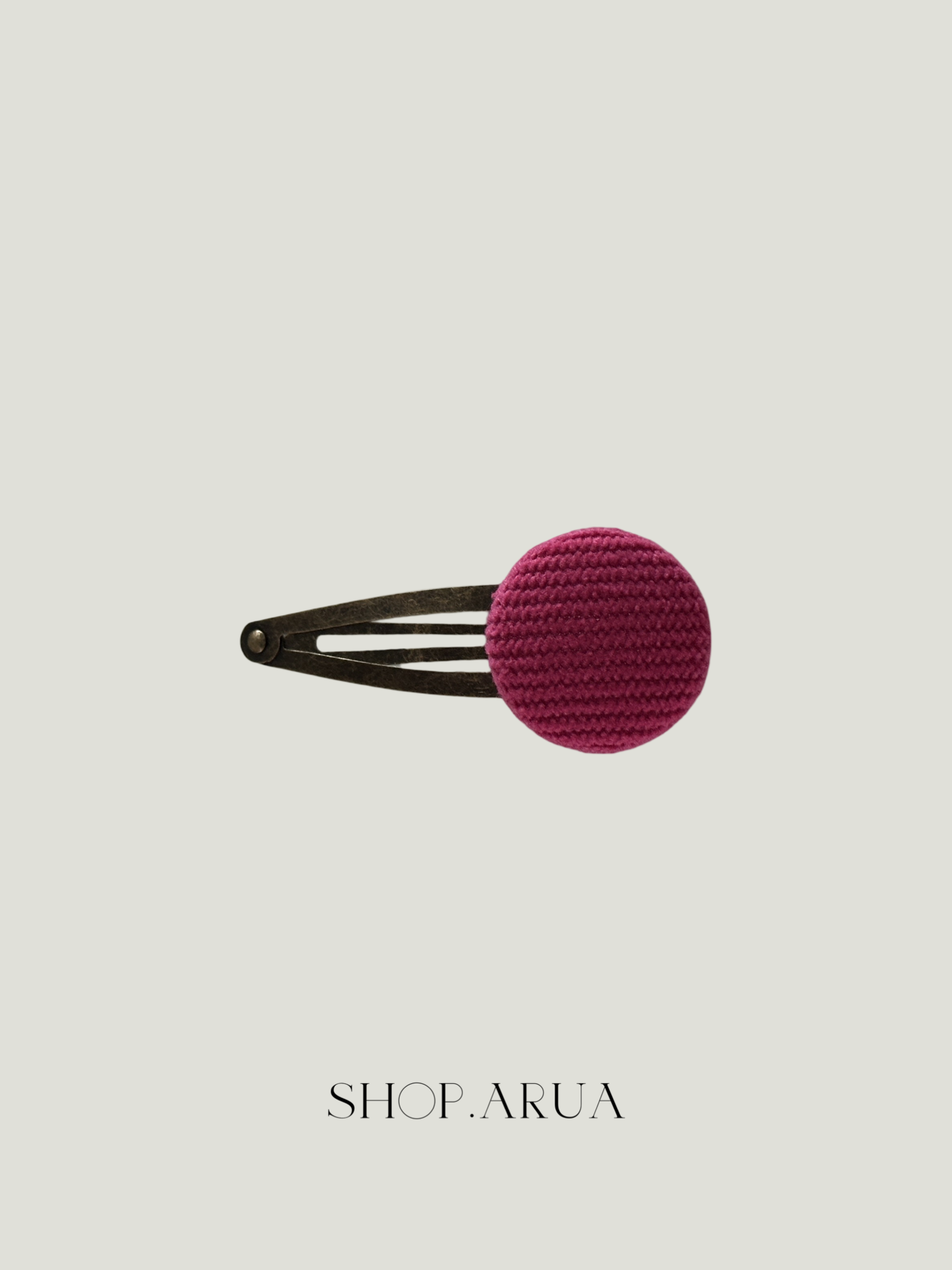 Autumn Corduroy Hairpin Ver.2 - Berry Pink