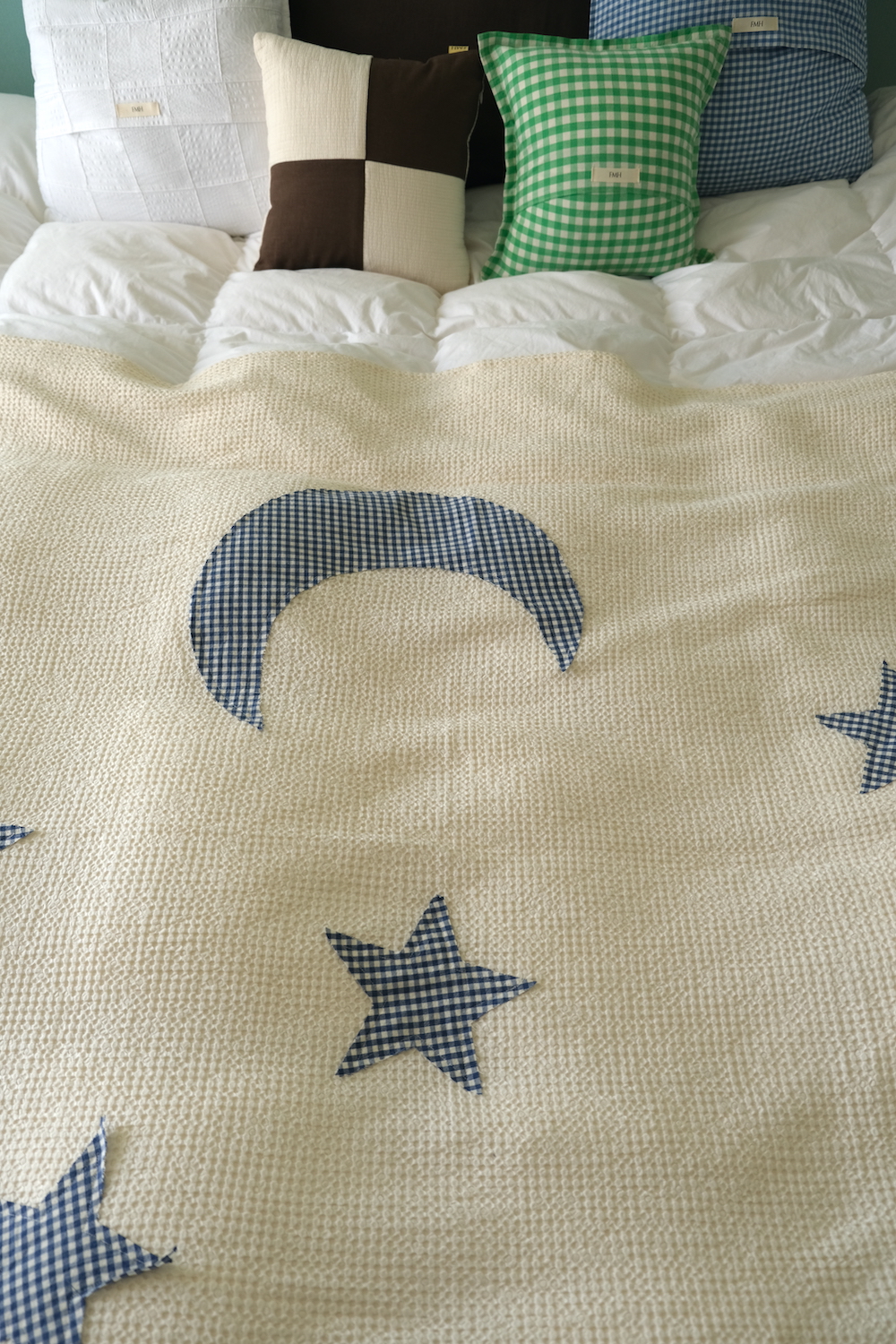 Moon star blanket / Throw - Natual / Modal