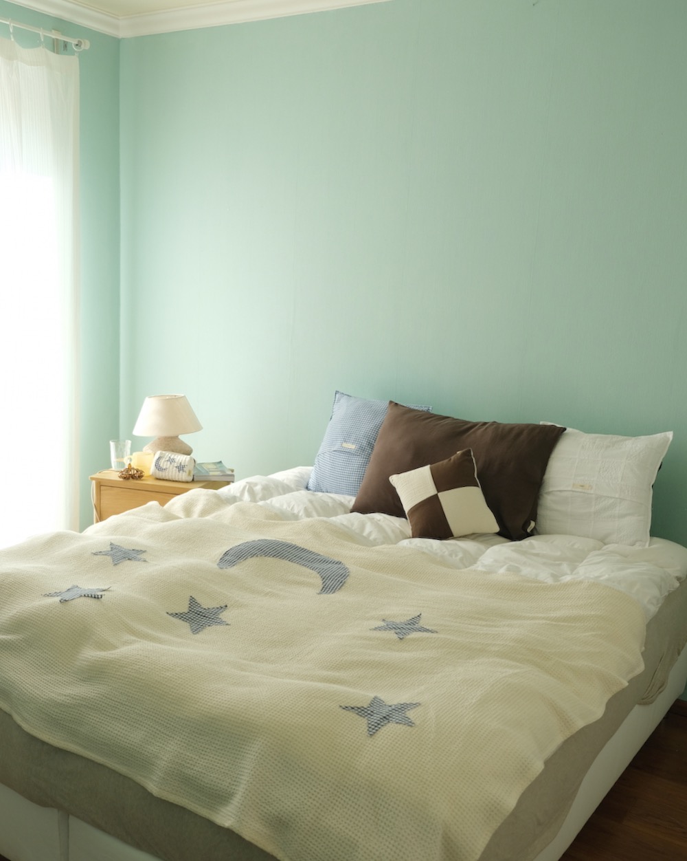 Moon star blanket / Throw - Natual / Modal