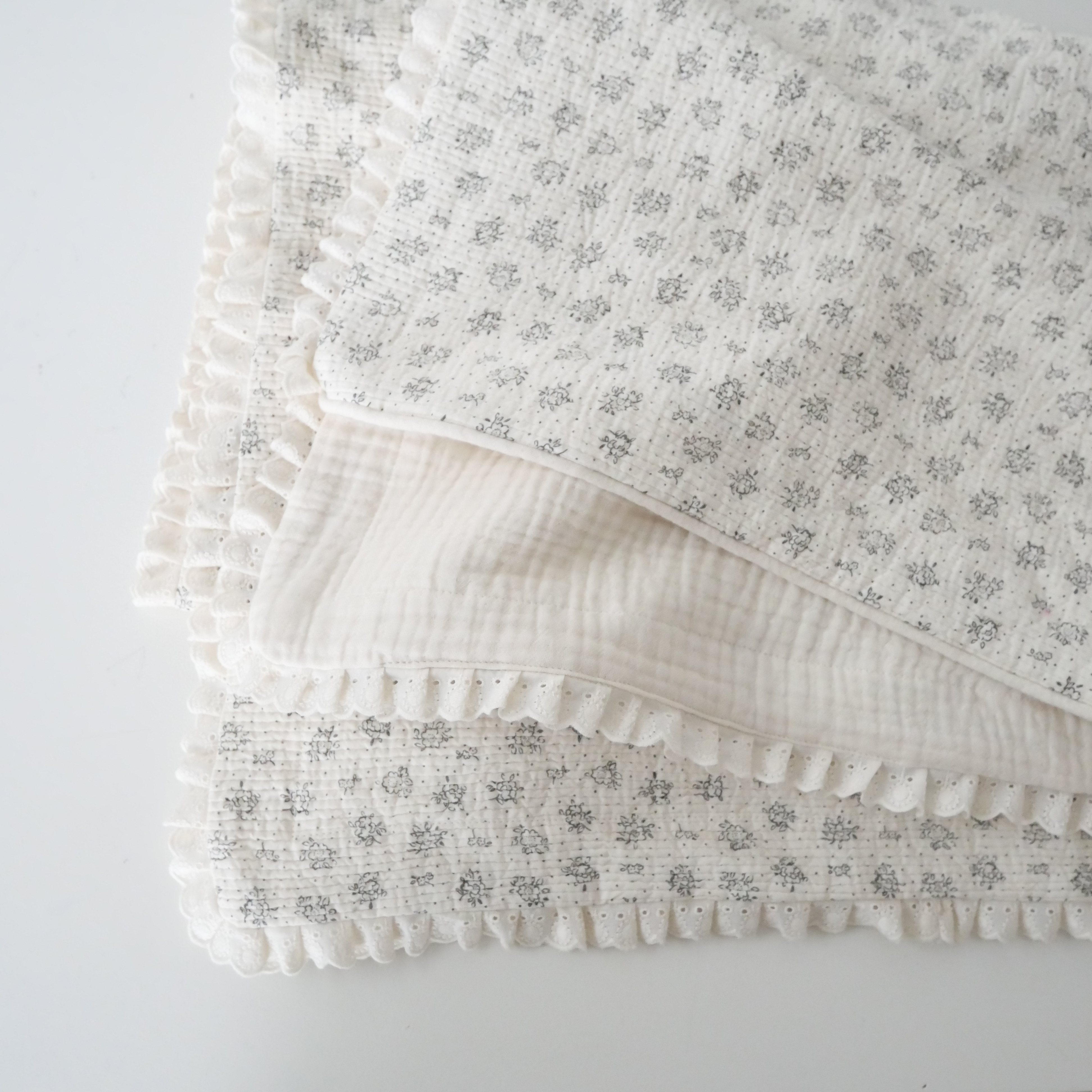 Cozy Floral Gauze Blanket