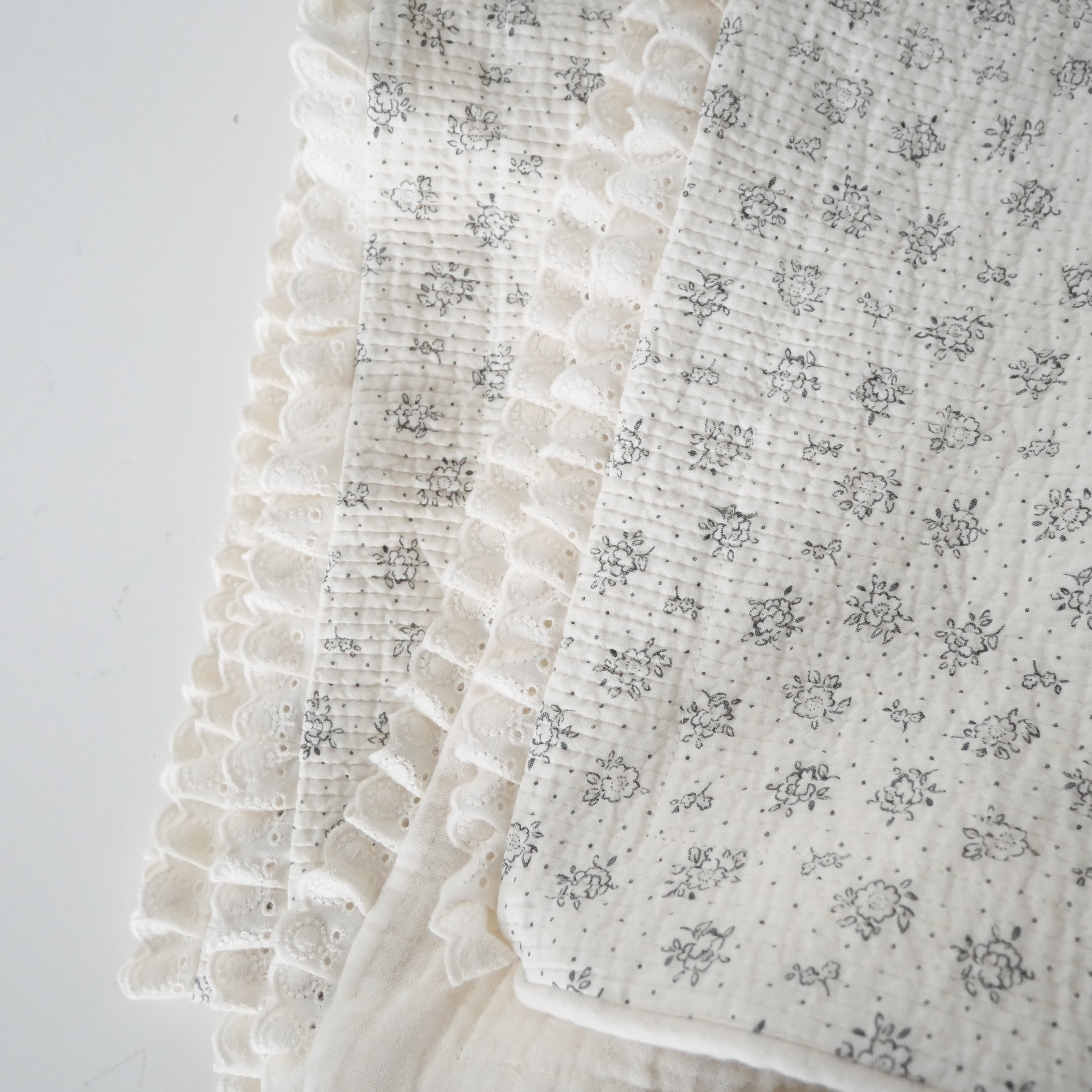 Cozy Floral Gauze Blanket