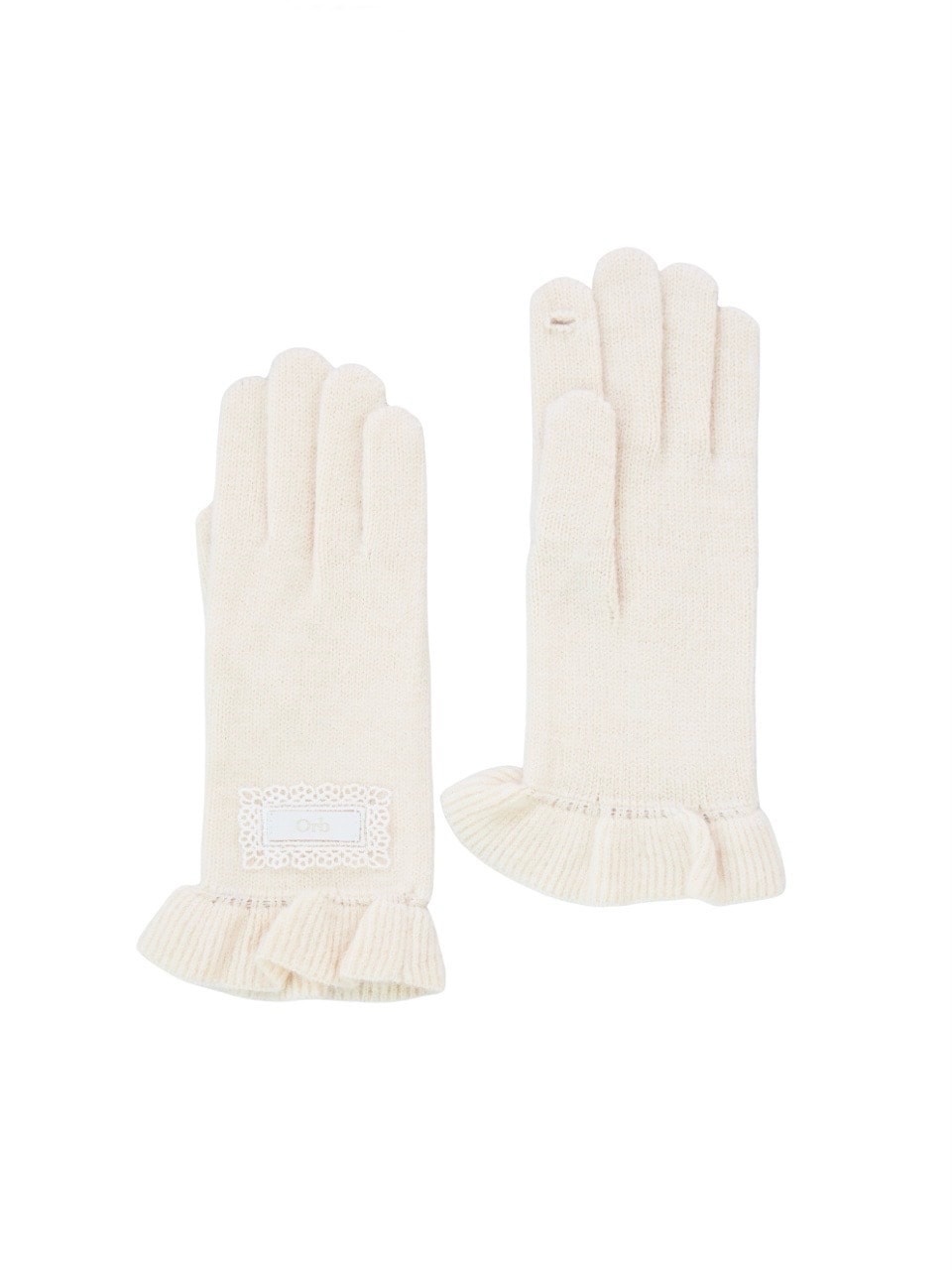 Orb frilly gloves (soft ivory)