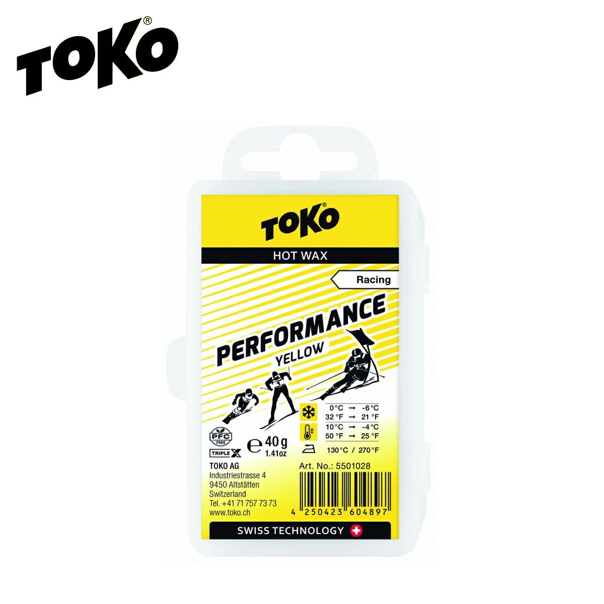 TOKO 왁스 Racing Performance 옐로 40g / 5501028【PFC FREE】