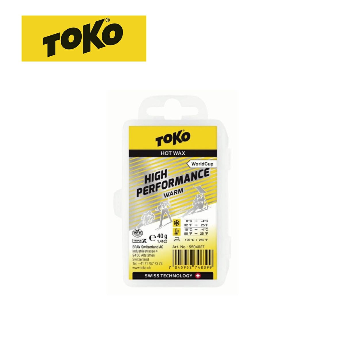 TOKO 왁스 World Cup High Performance 웜 40g / 5504027【PFC FREE】