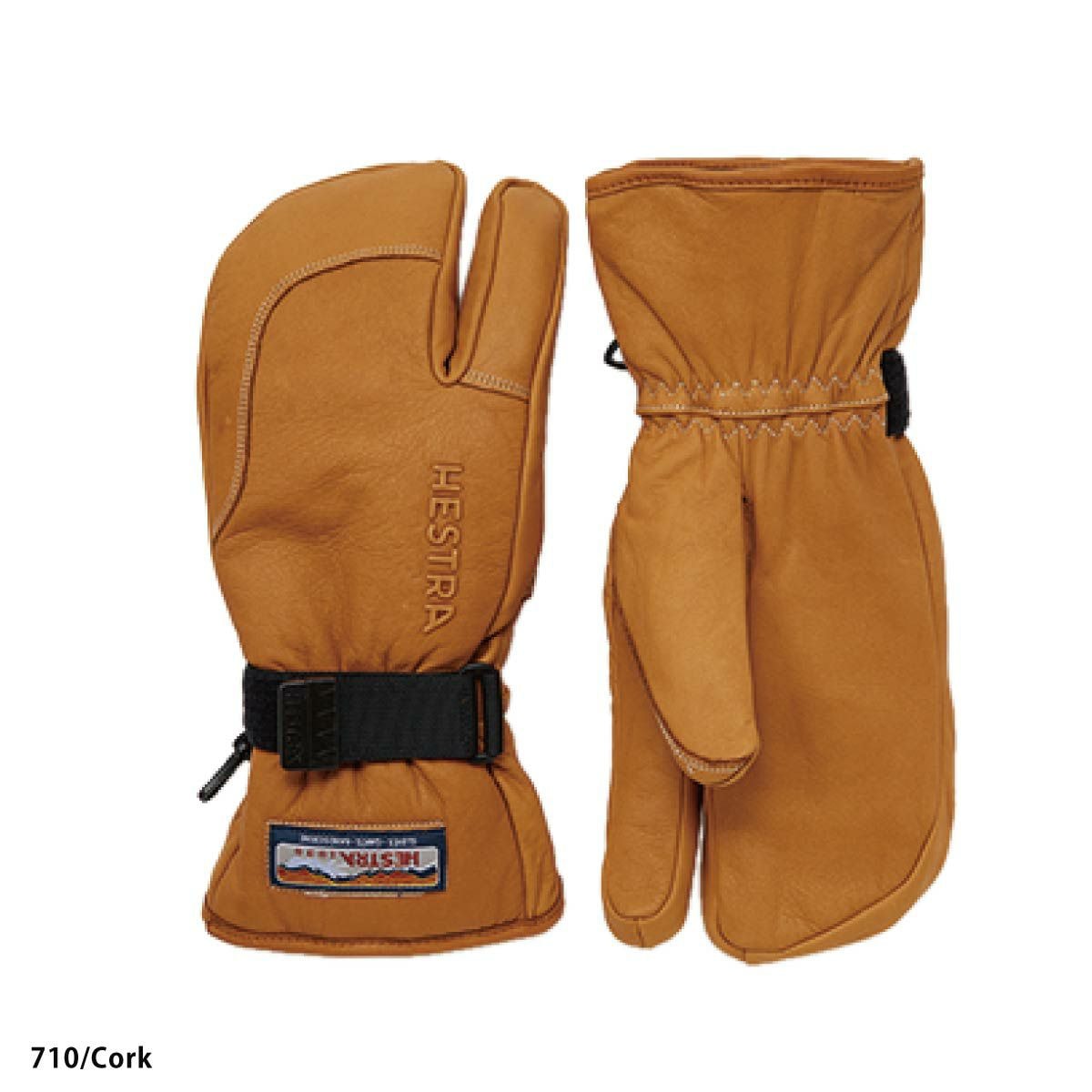 2526 HESTRA 3-Finger Full Leather / 30872