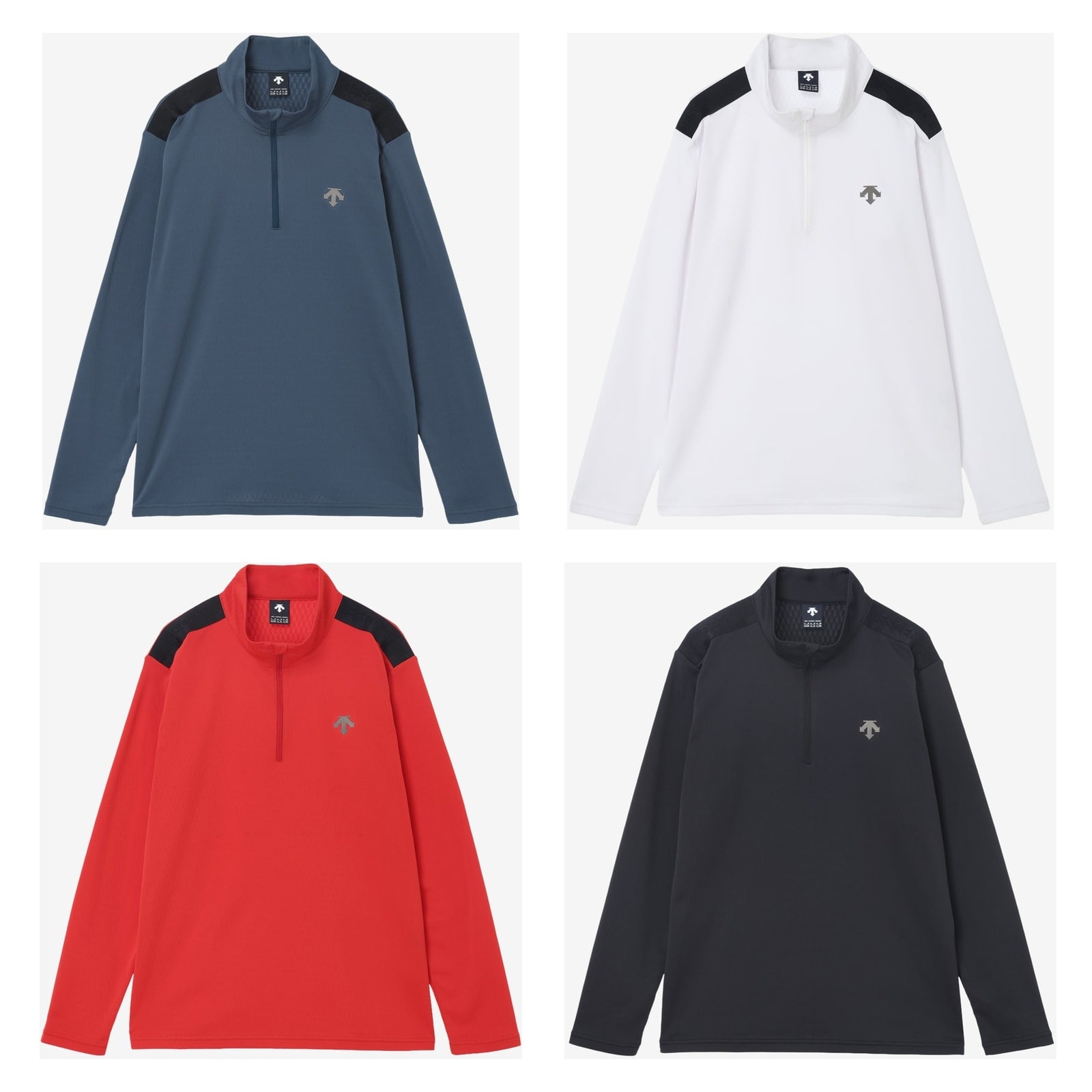 2627 DESCENTE SHOULDER LOGO KNIT T-NECK : DW6FLT02M