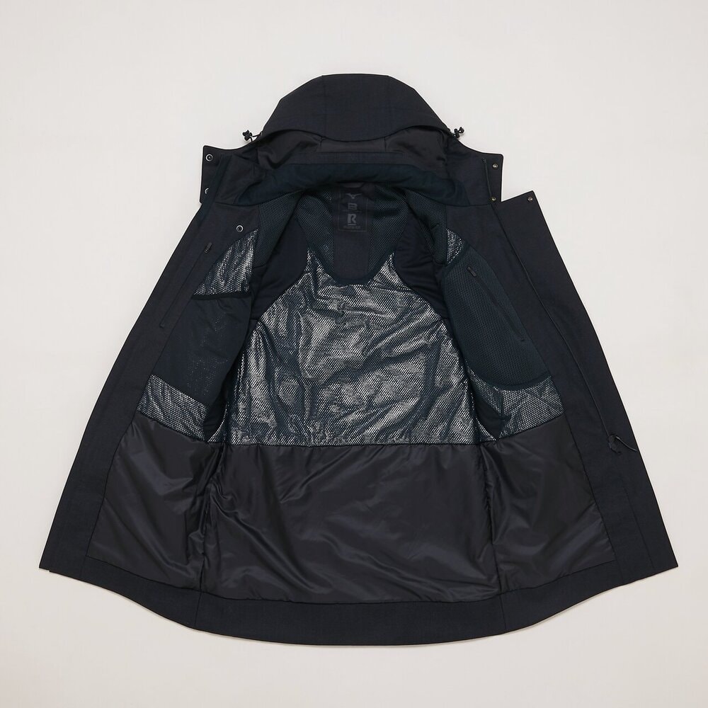 2627 MIZUNO BLACK PREMIUM MIYUKI WOOL COAT : Z2MEC352