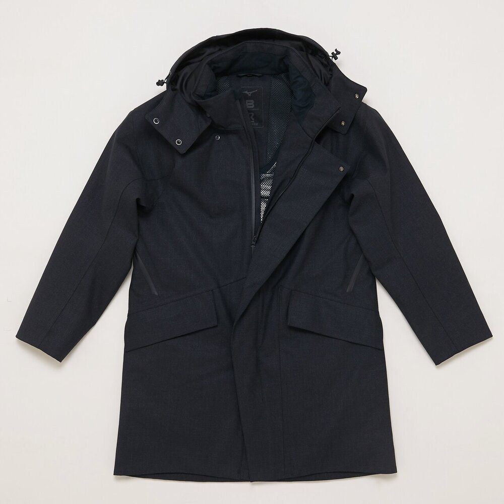 2627 MIZUNO BLACK PREMIUM MIYUKI WOOL COAT : Z2MEC352