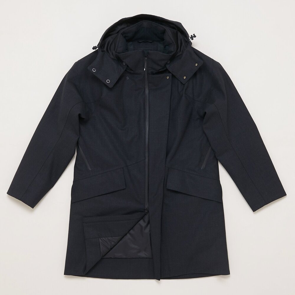 2627 MIZUNO BLACK PREMIUM MIYUKI WOOL COAT : Z2MEC352