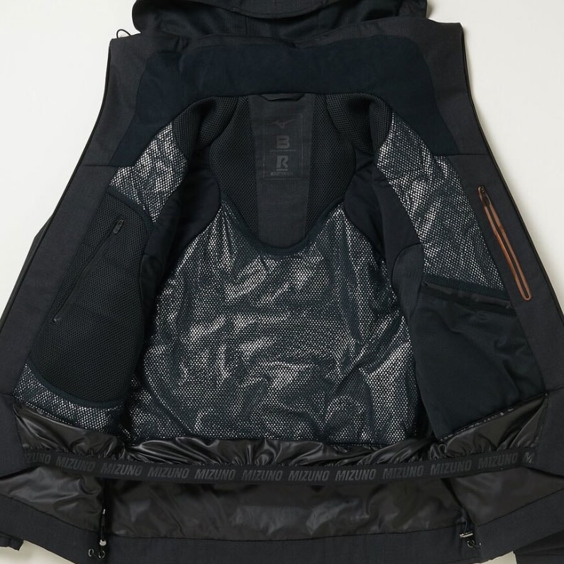 2627 MIZUNO BLACK PREMIUM MIYUKI WOOL PARKA : Z2MEC300