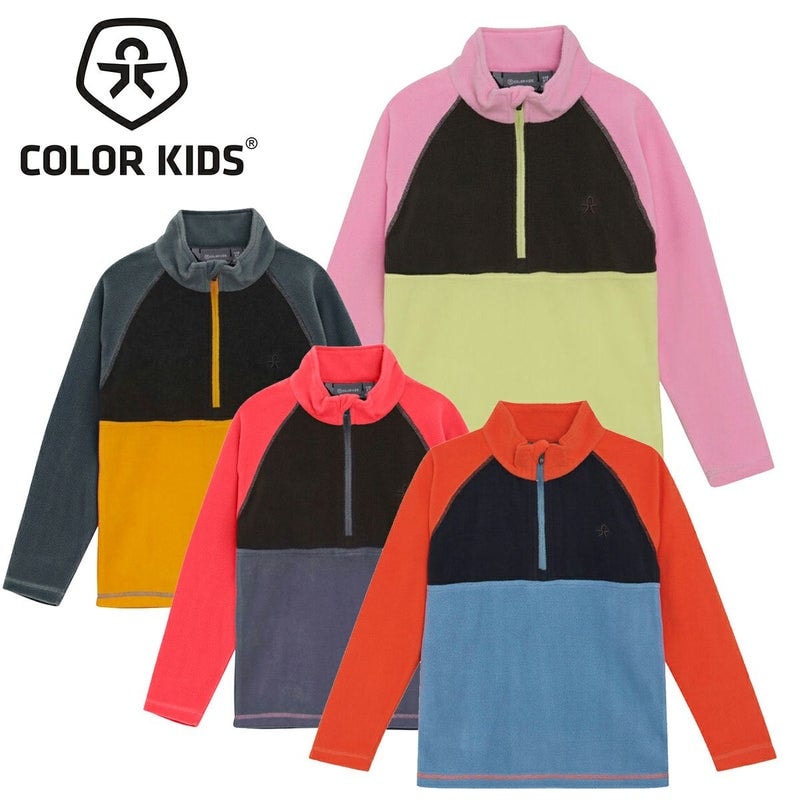 2526 COLOR KIDS 742403 / Fleece Pulli - Colorblock