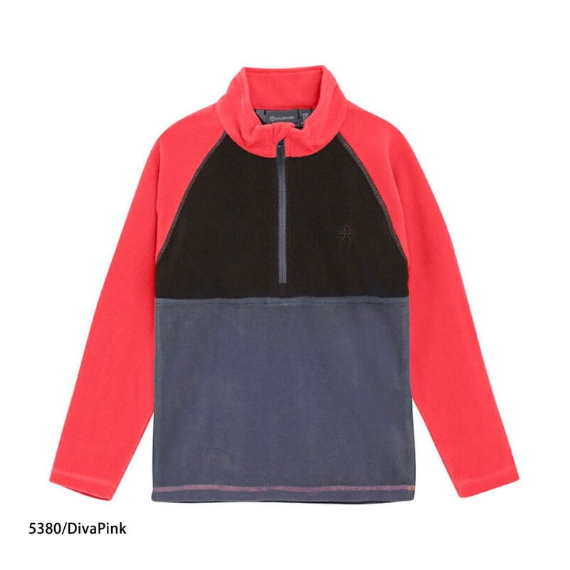 2526 COLOR KIDS 742403 / Fleece Pulli - Colorblock