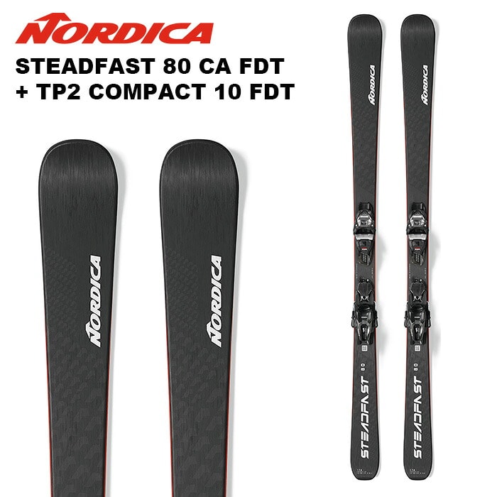 Nordicaノルディカスキー板STEADFAST80CAFDT+TP2COMPACT10FDTビンディングセット24-25モデル