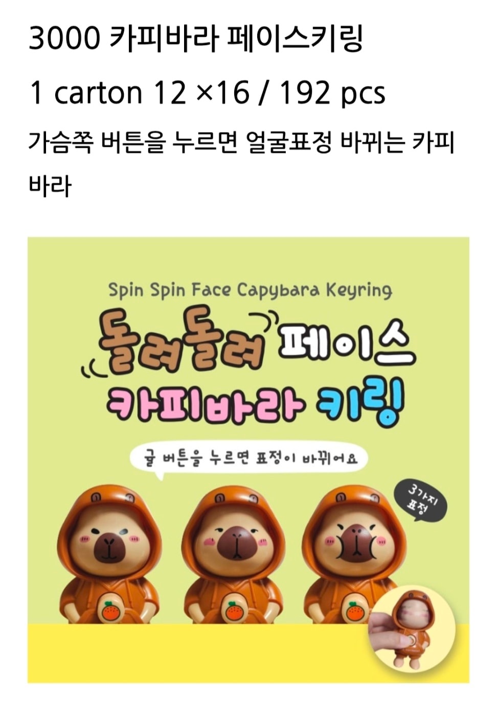 3000 카피바라 페이스키링