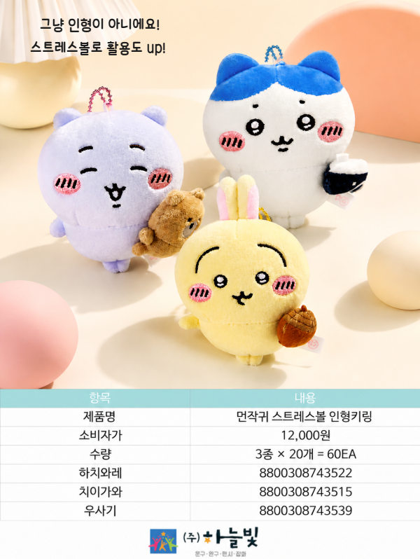 12000 먼작귀 스트레스볼인형 키링