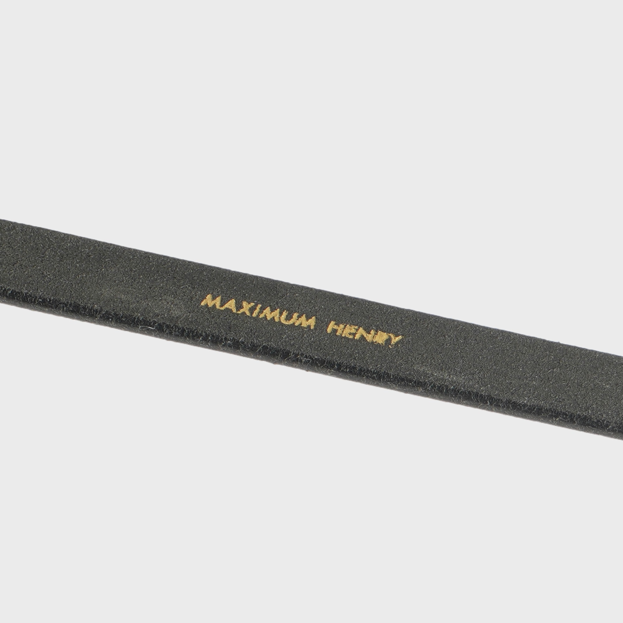 [맥시멈 헨리] MAXIMUM HENRY - Very Slim Oval Belt - Black/Brass