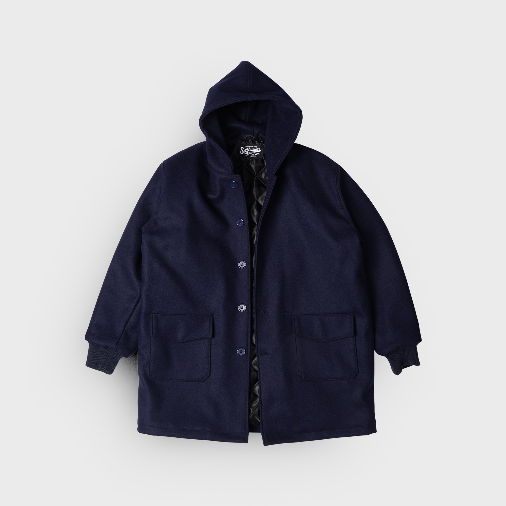 [PREORDER] SETTLEMIER'S JACKETS - S-HC Varsity Half Coat - Navy Full Wool 100%