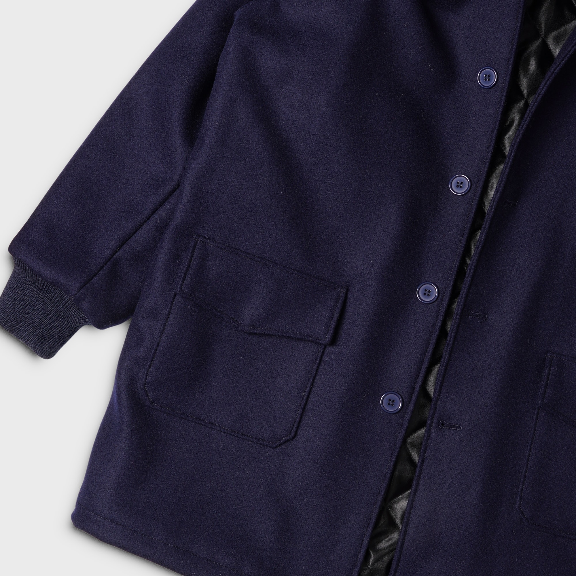 [PREORDER] SETTLEMIER'S JACKETS - S-HC Varsity Half Coat - Navy Full Wool 100%