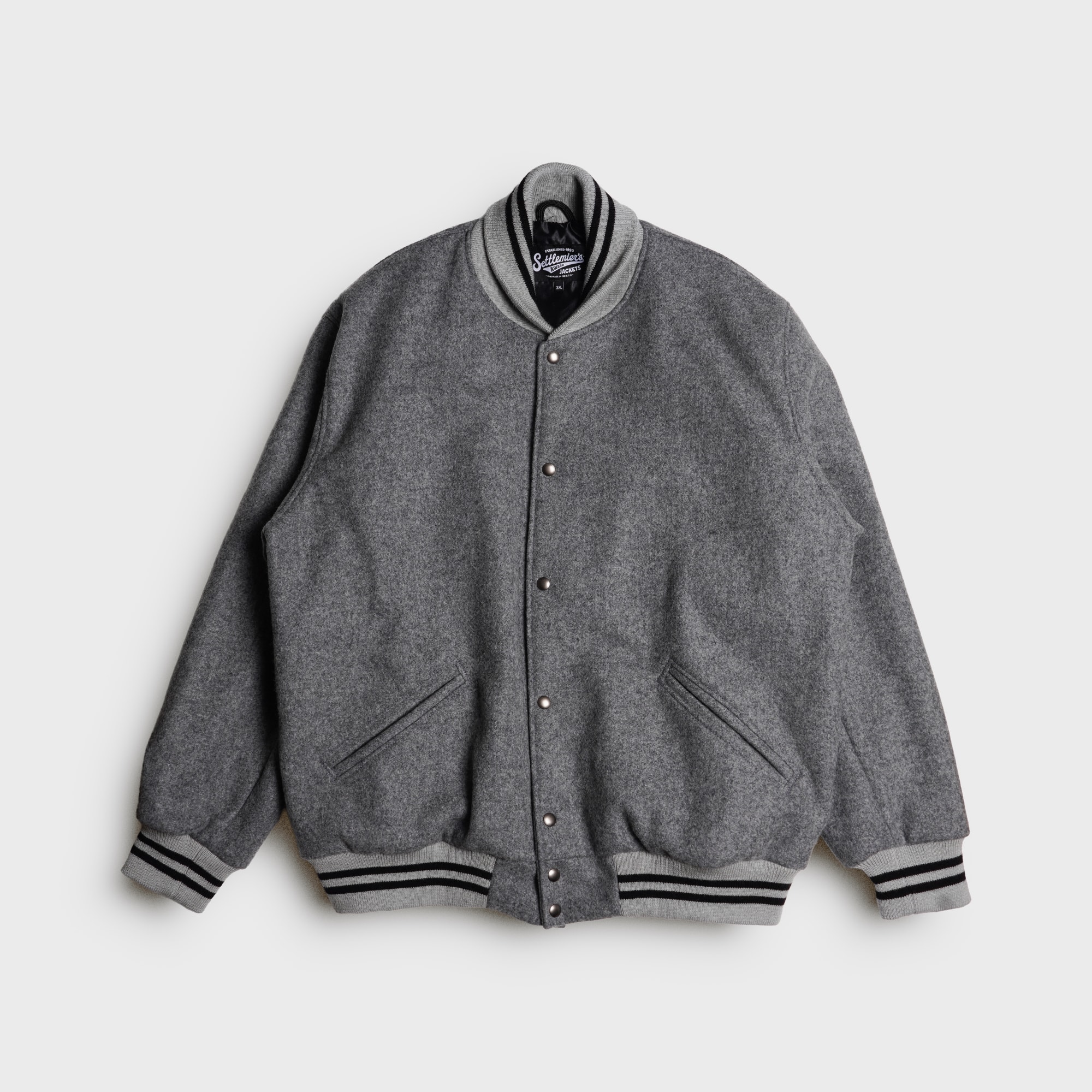 [PREORDER] SETTLEMIER'S JACKETS - S-1 Varsity Gray&Gray - Full Wool 100%