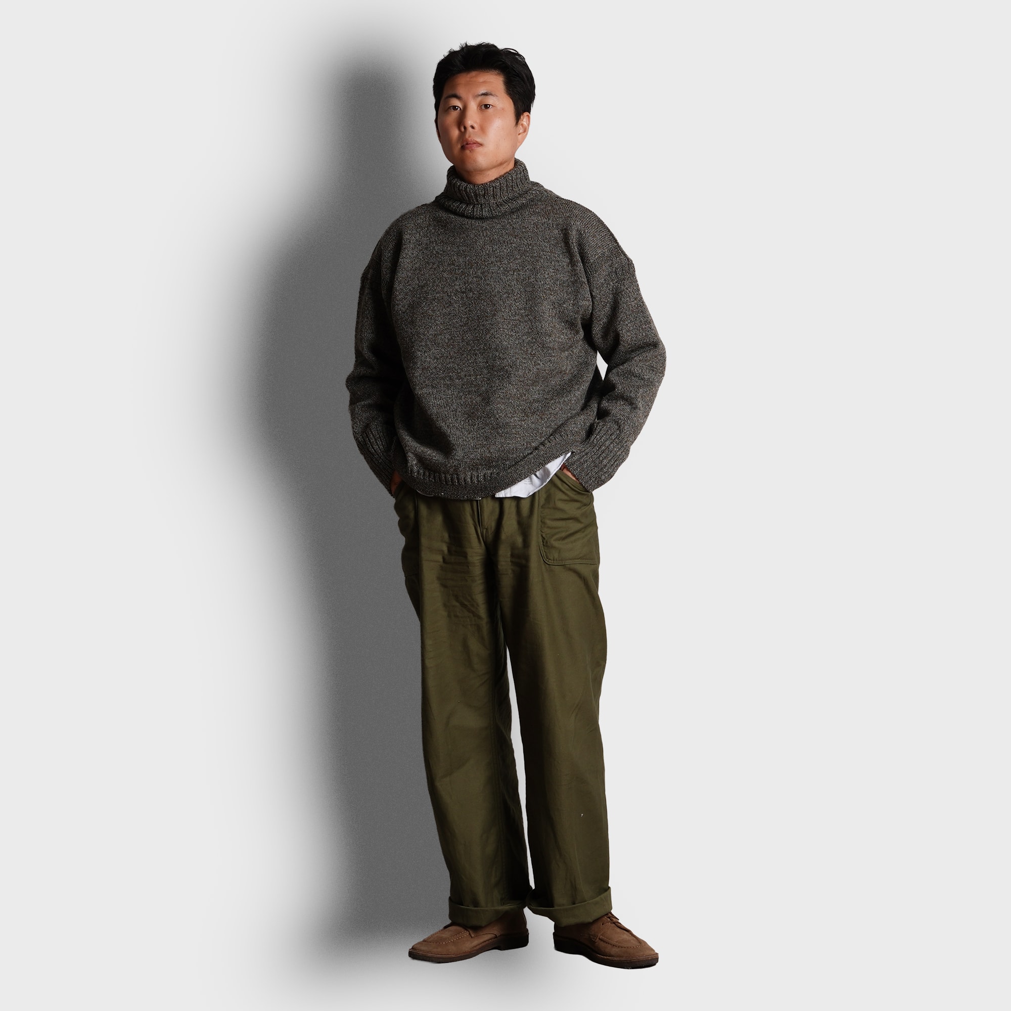 [채널 점퍼] CHANNEL JUMPER - Gannet - Derby Tweed